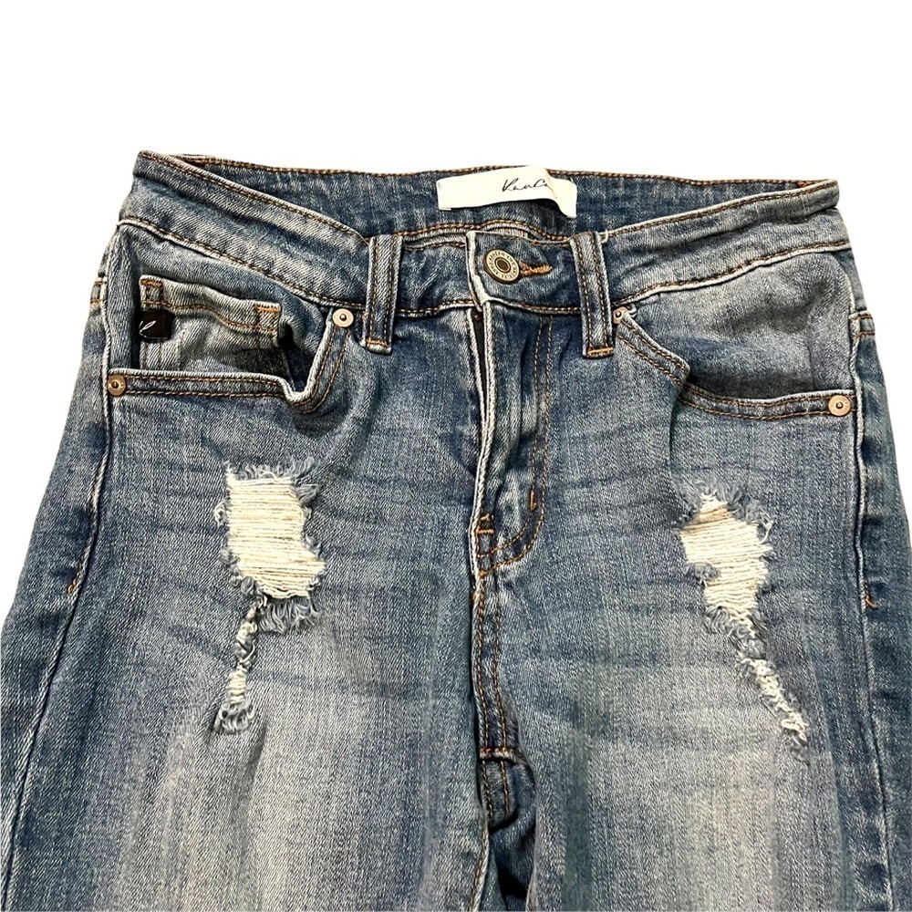 KanCan Busted Knee, Destroyed Stretch Denim Skinny Jeans, 3/25, KC5056M - Picture 2 of 10